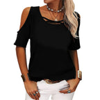 Blusa Casual Ombro Aberto Feminina