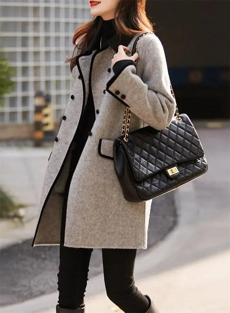 Casaco Feminino de Lã Batida Cinza 3