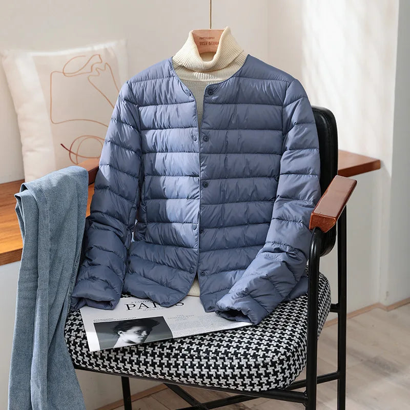Jaqueta Feminina Puffer Impermeável Azul 04
