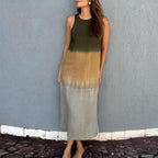 Vestido Mídi Casual Verde Militar 8