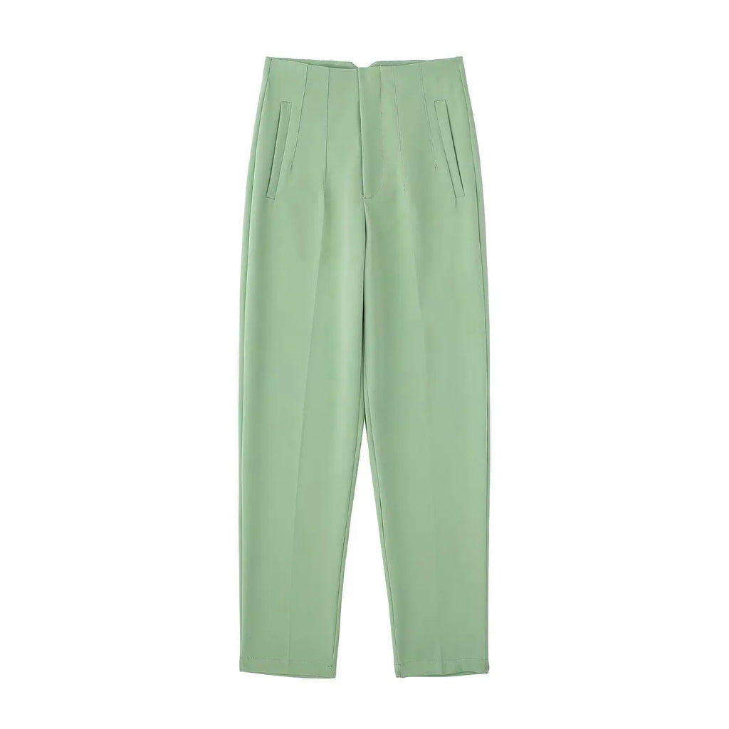 Calça Feminina Elegante Verde Menta 19