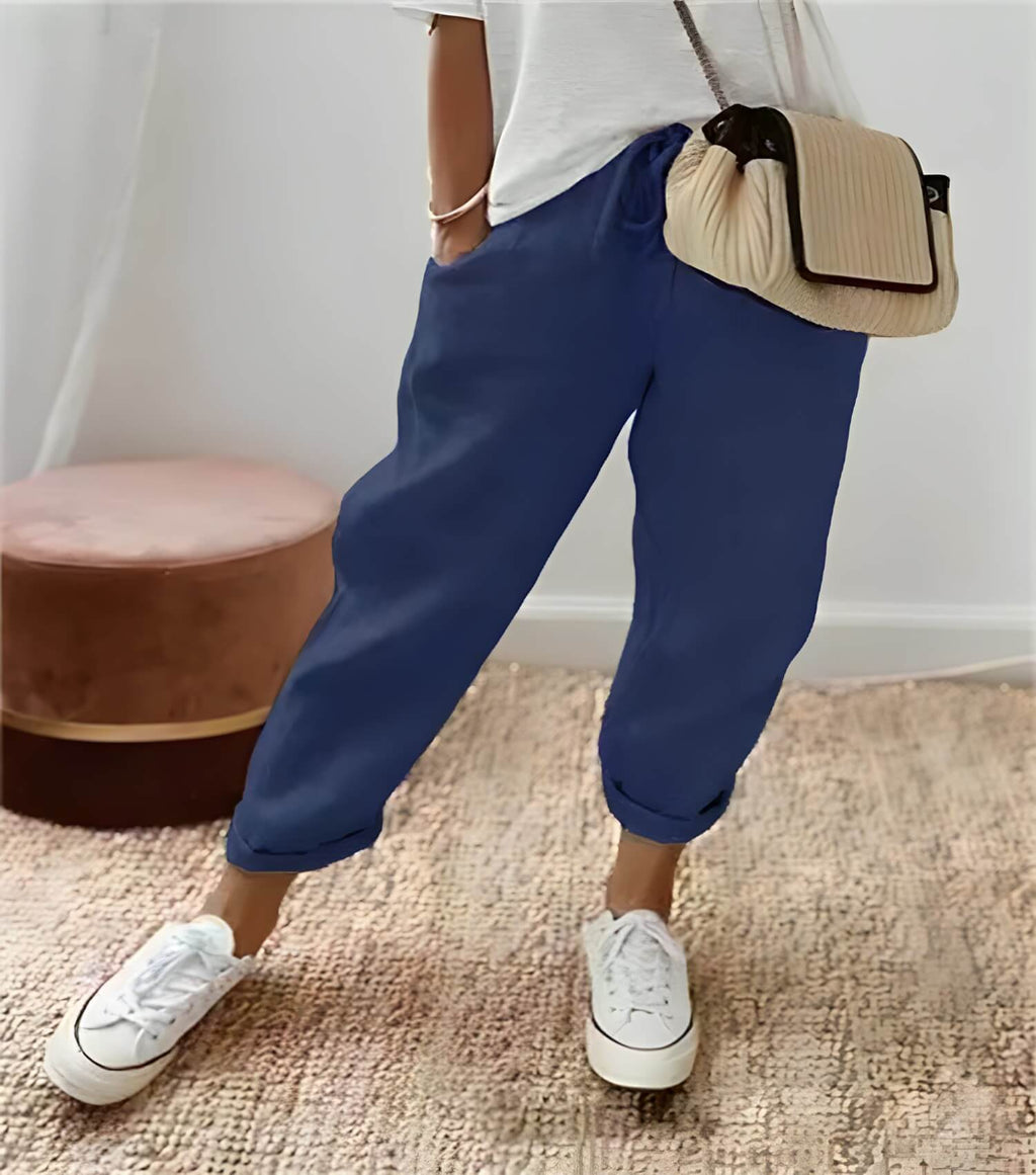 Calça Casual Azul Marinho 6