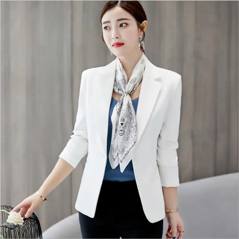 Blazer Casual Feminino Branco 6