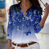 Camisa Casual de Casimira Miosótis