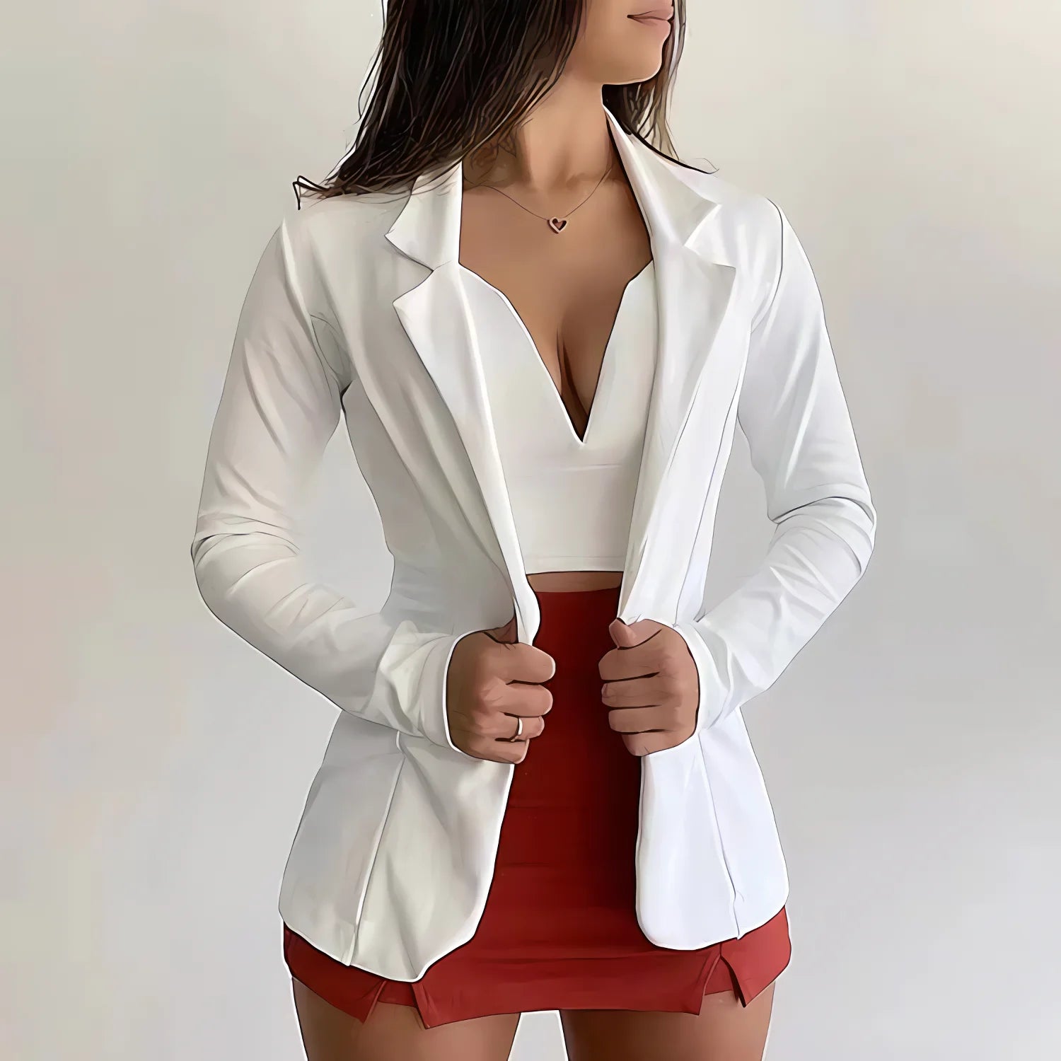 Blazer Feminino Branco 3