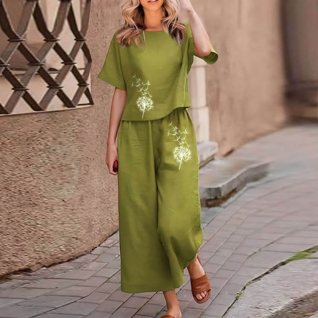 Conjunto Feminino Casual Verde Lima 2
