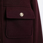 Jaqueta de Lã Batida Bordô 05