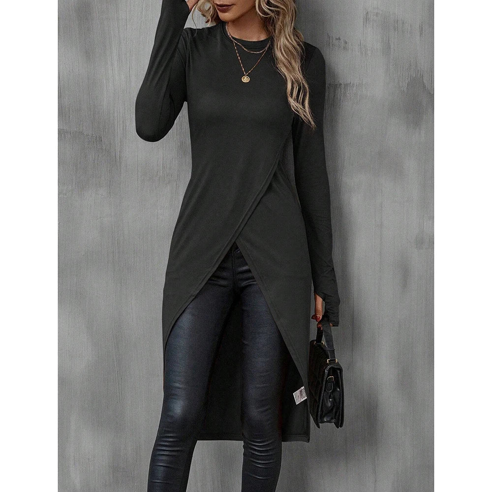 Blusa Feminina Longa Assimétrica Preto 5