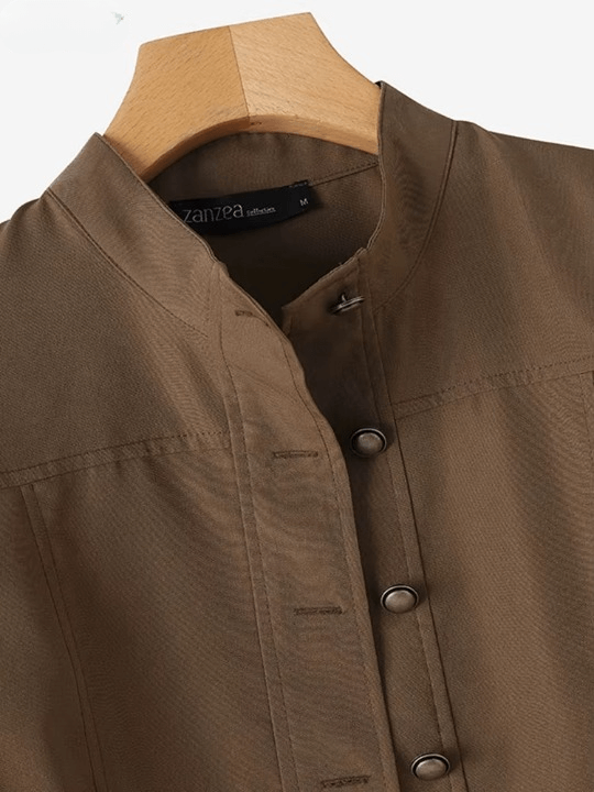 Jaqueta Feminina Casual Marrom 6