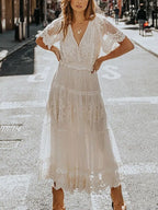 Vestido Longo de Laise Branco 3