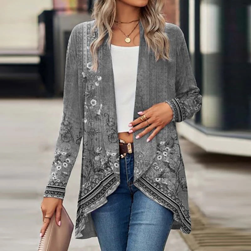 Cardigan Ponto Aberto Cinza 4