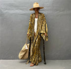 Saída de Praia Kimono Amarelo 09