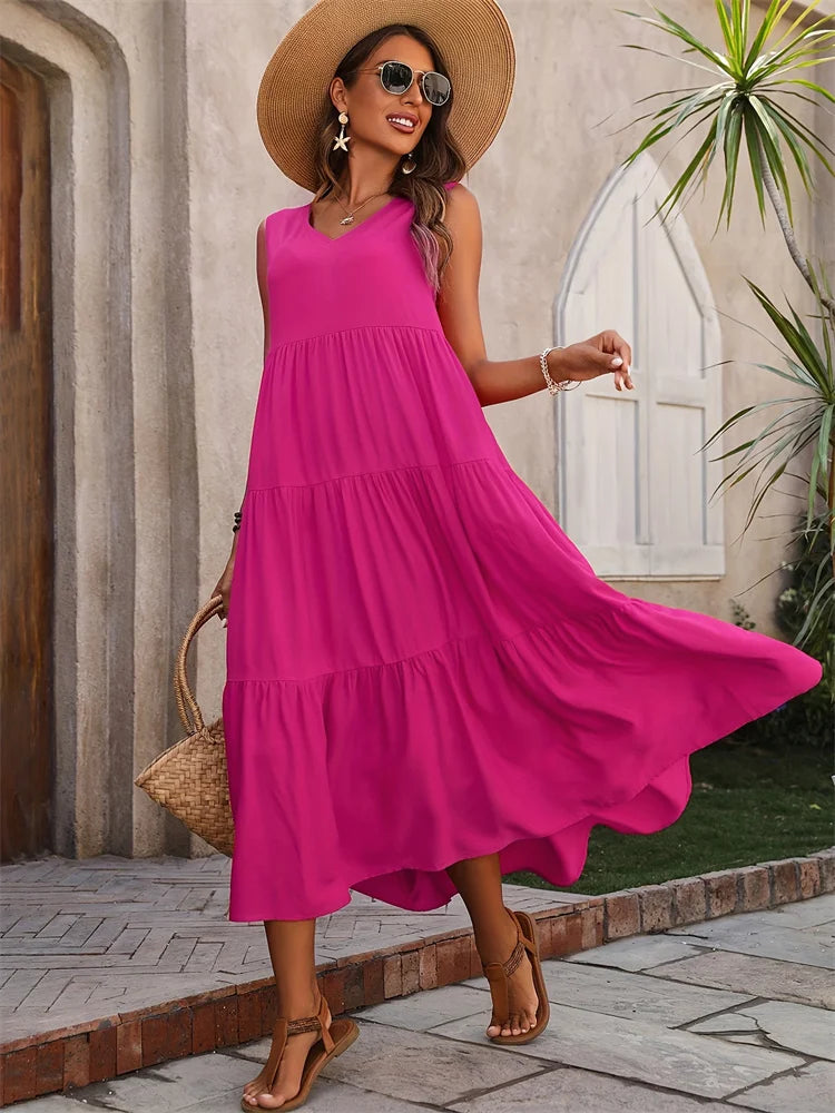 Vestido Midi Rosa 06