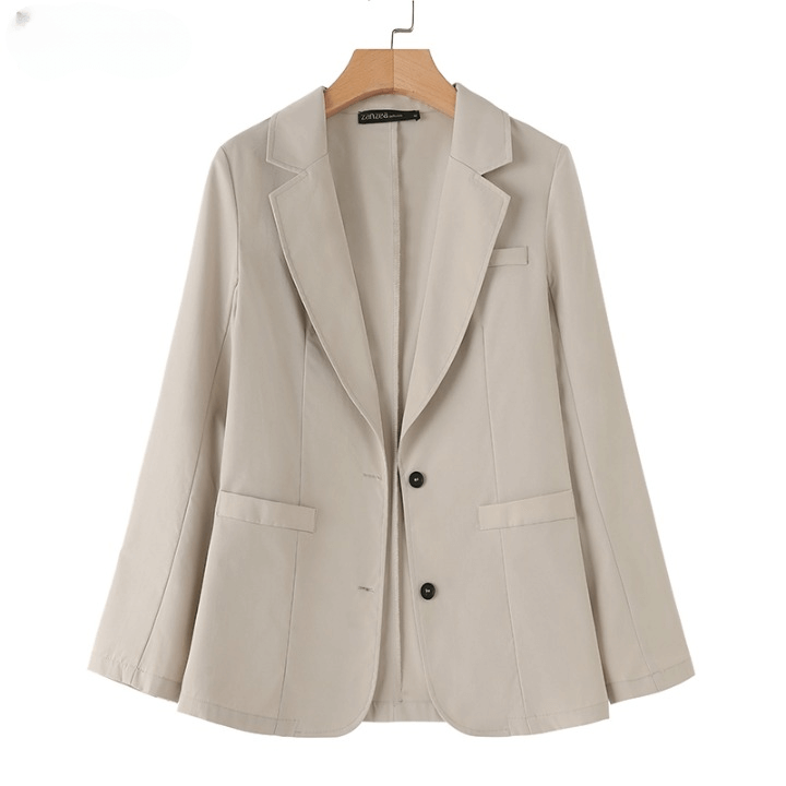 Blazer Feminino Casual Bege 10