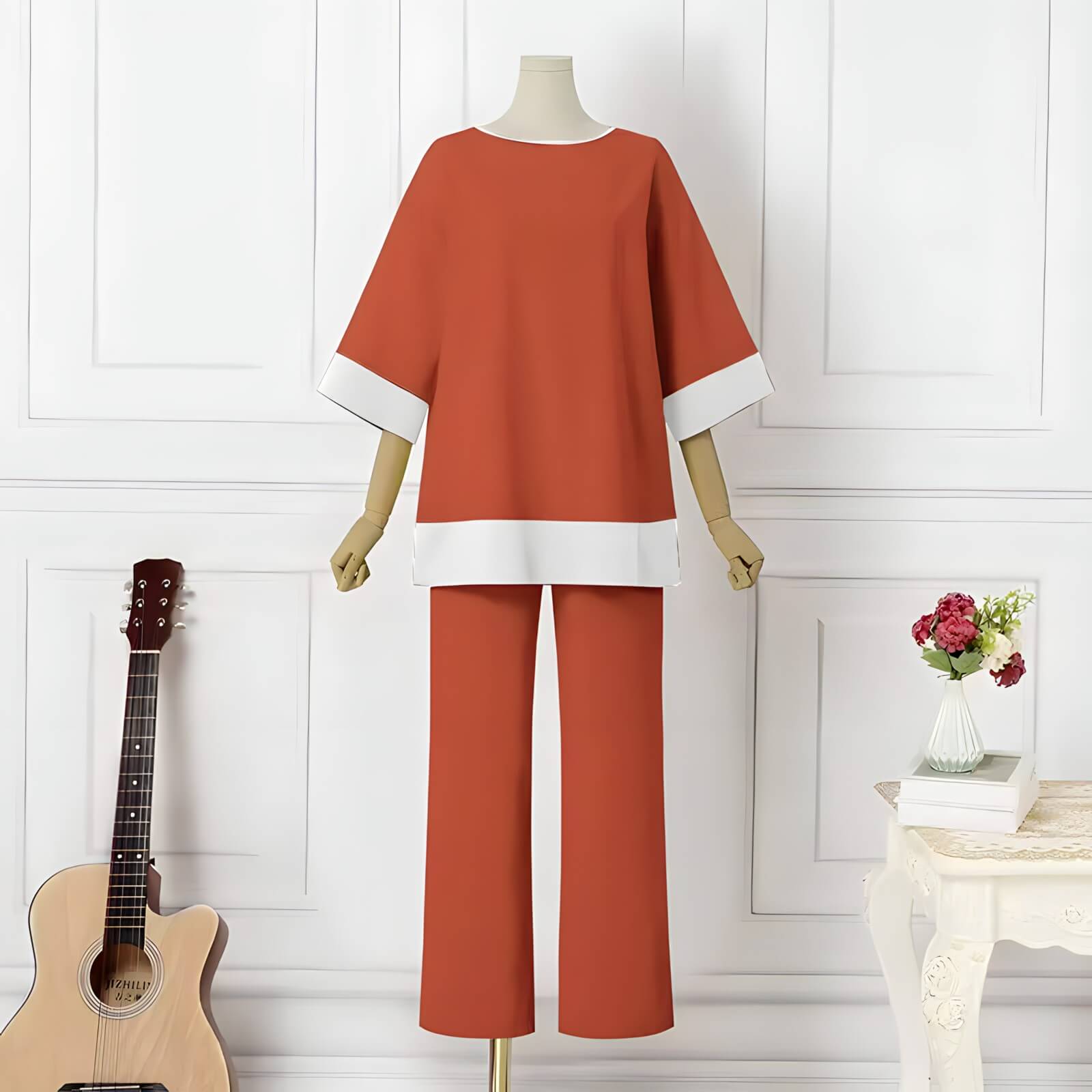 Conjunto Feminino Casual Laranja 5