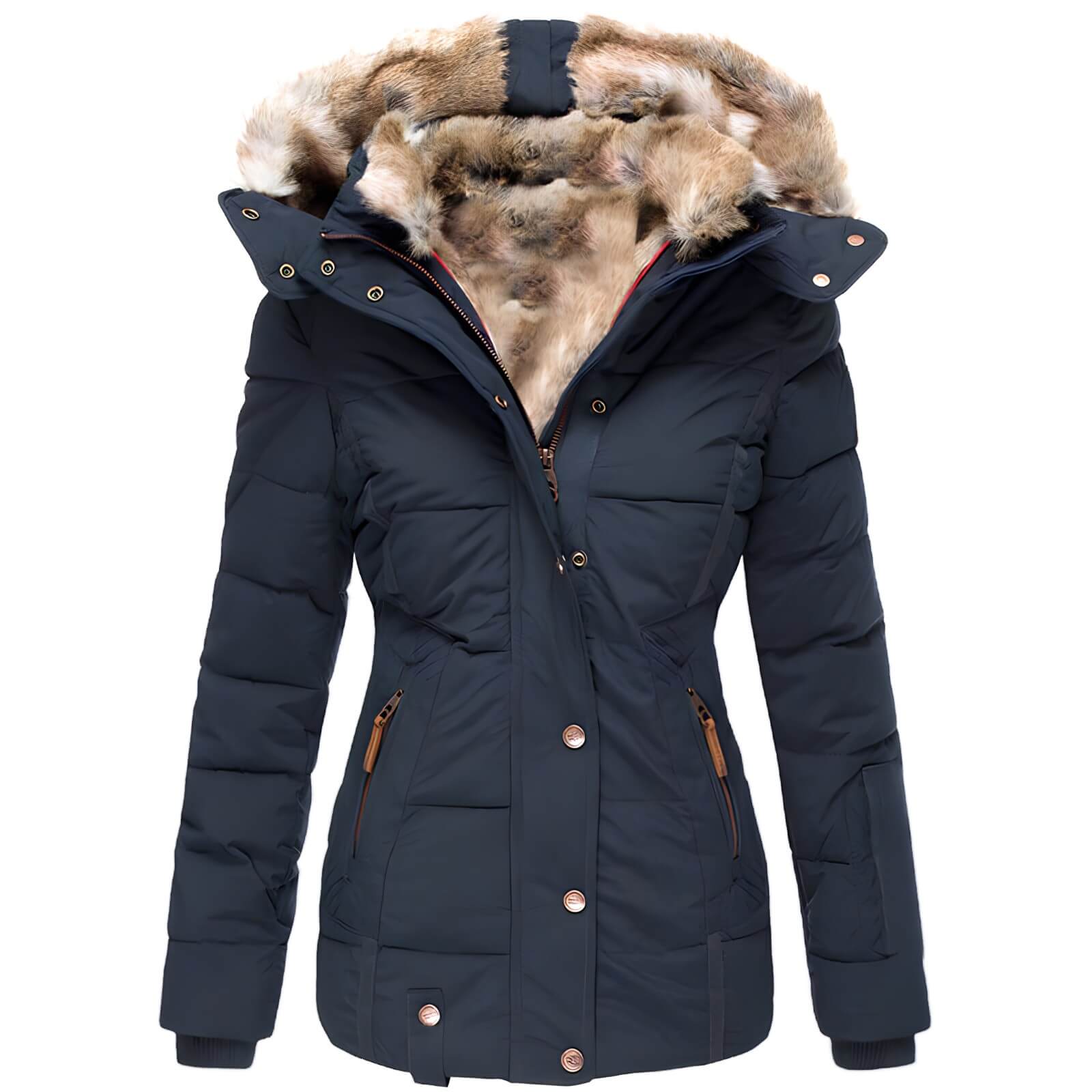 Jaqueta Feminina Puff Forrada Azul 4