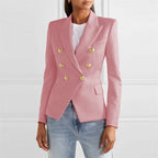 Blazer Feminino Casual Rosa Claro 10