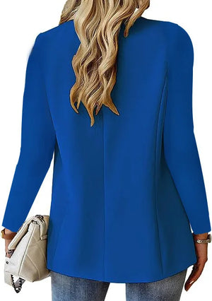 Blazer Alfaiataria Alongado Slim Azul Royal 08