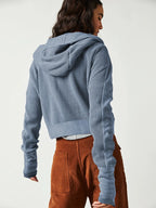 Casaco Feminino de Moletom Azul 4