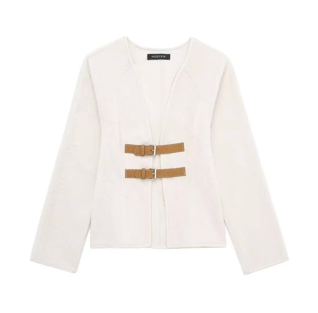 Casaco Feminino Casual Bege 