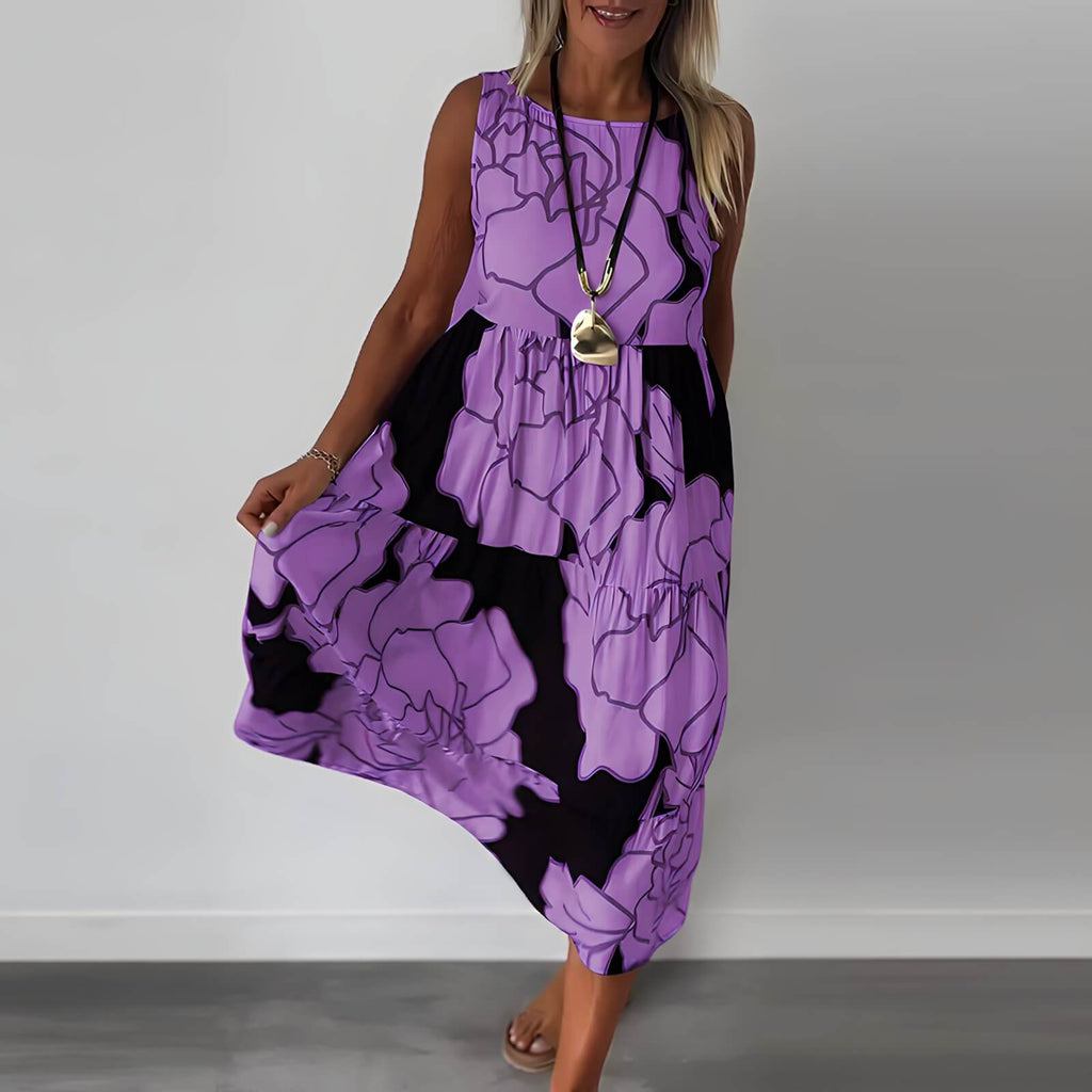 Vestido Mídi Casual Roxo 6