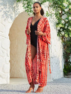 Saída de Praia Kimono Vermelho 01