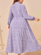 Vestido Mídi Plus Size Lilás 3