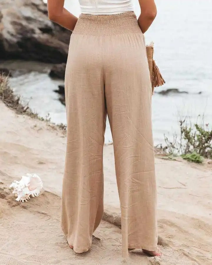 Calça Pantalona de Cintura Alta Amalia