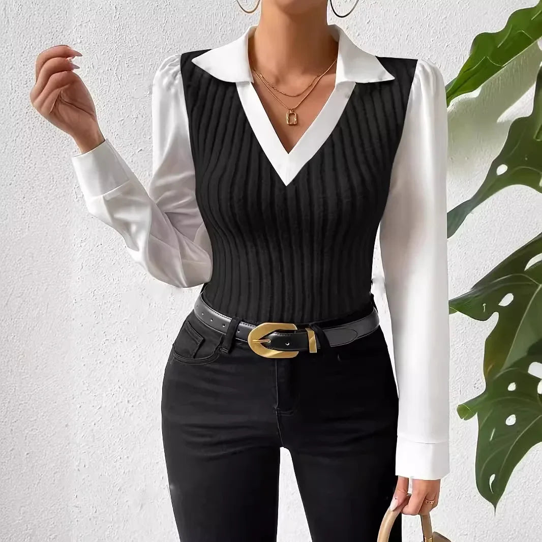 Camisa Feminino Casual Preto 01