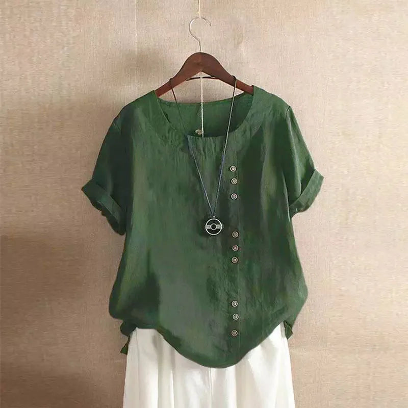 Blusa com Detalhes em Botões Verde Militar 13