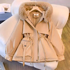 Jaqueta Feminina de Parka Creme 3