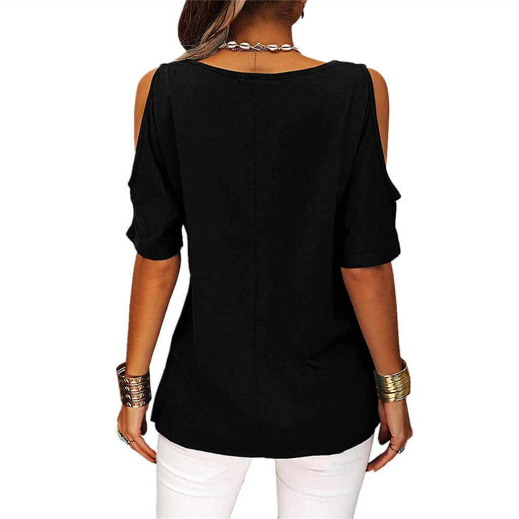 Blusa Casual Ombro Aberto Feminina