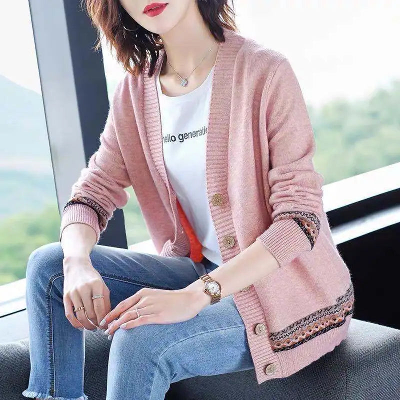 Cardigan Feminino com Botões Rosa 3