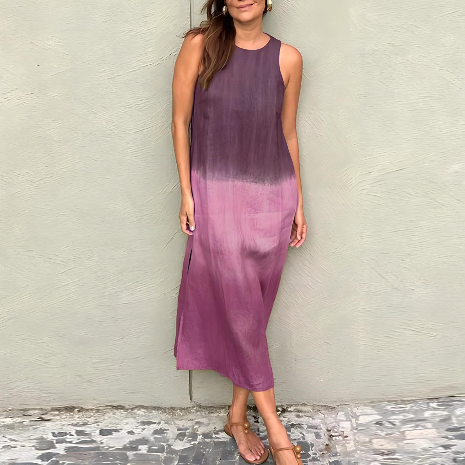 Vestido Mídi Casual Roxo 4