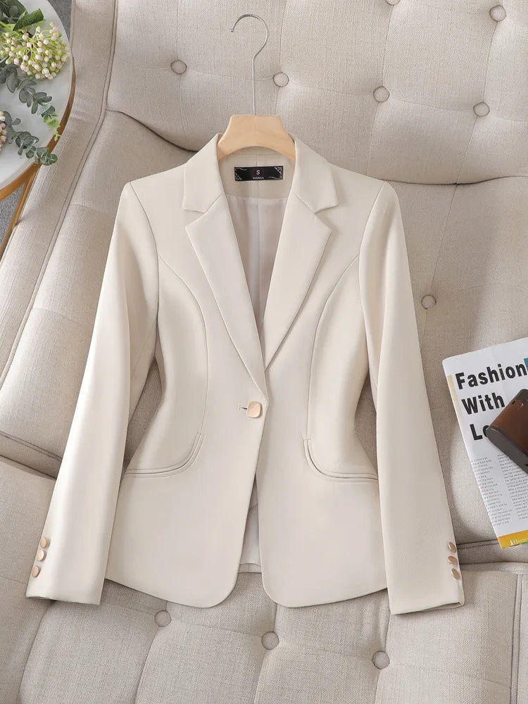 Blazer Feminino Elegante Off White 01