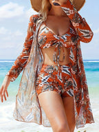 Conjunto Biquíni e Saída de Praia Laranja 13