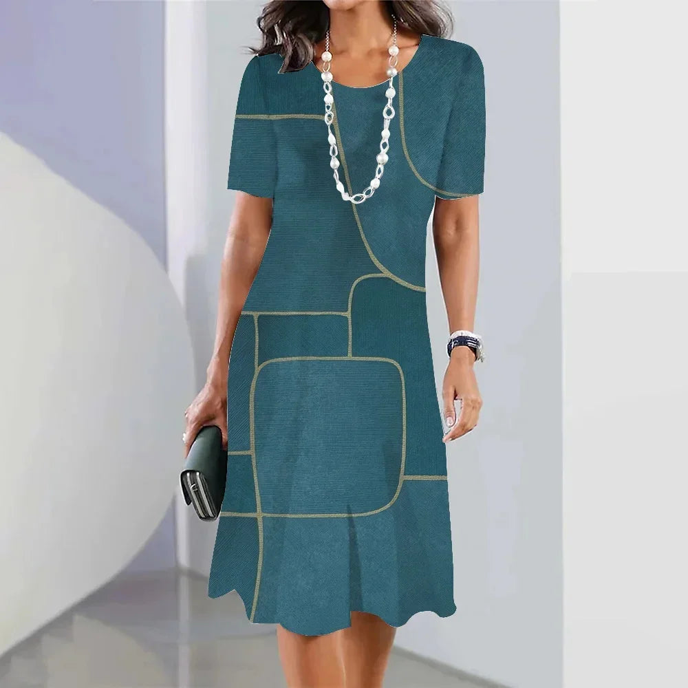 Vestido Midi Estampado Reyna