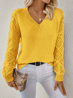Suéter Feminino em Tricot Amarelo 13