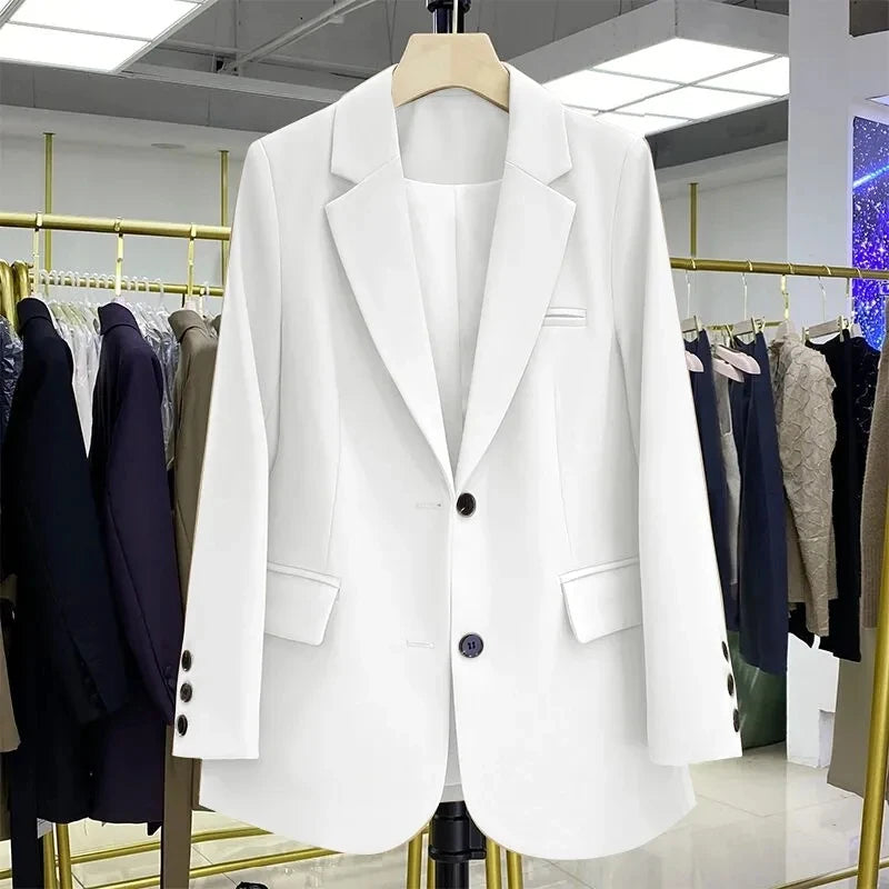 Blazer Feminino Casual Branco 3