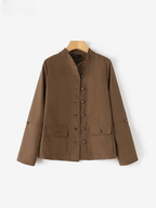 Jaqueta Feminina Casual Marrom 4