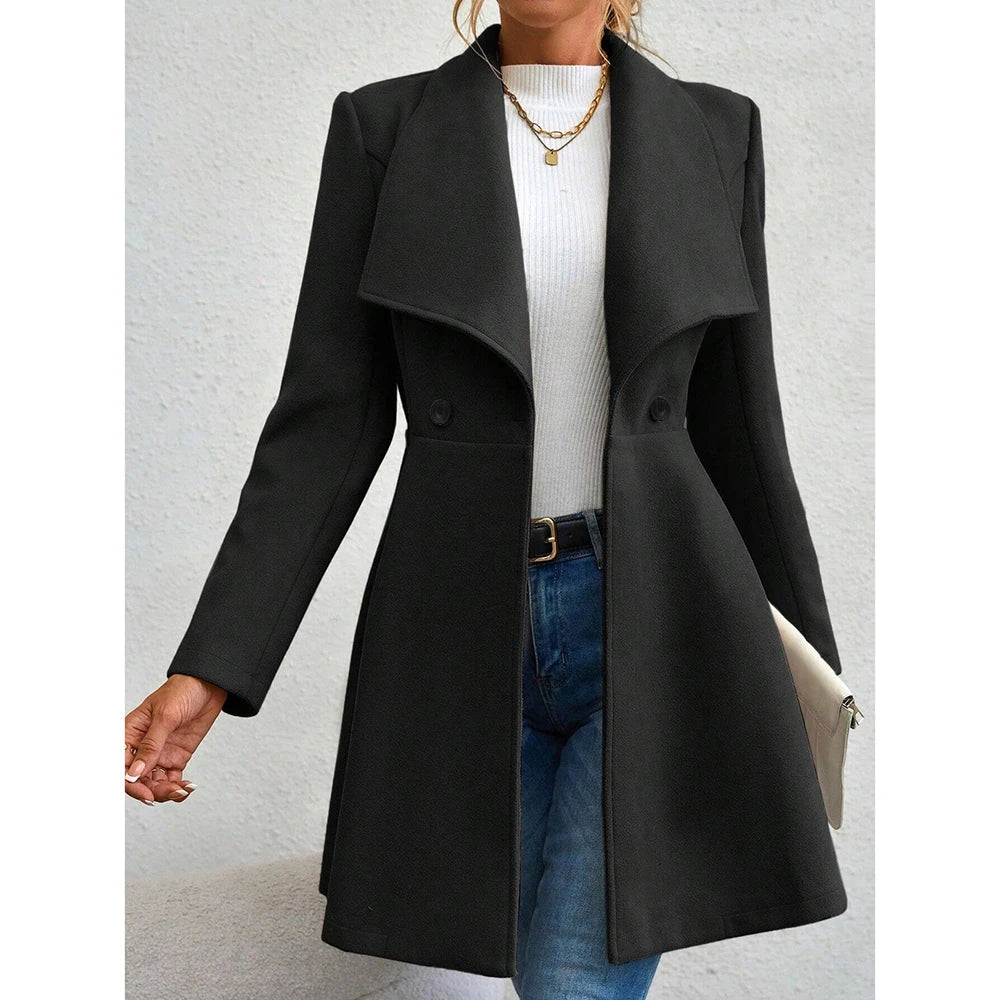 Casaco Feminino de Lã Batida Preto 3