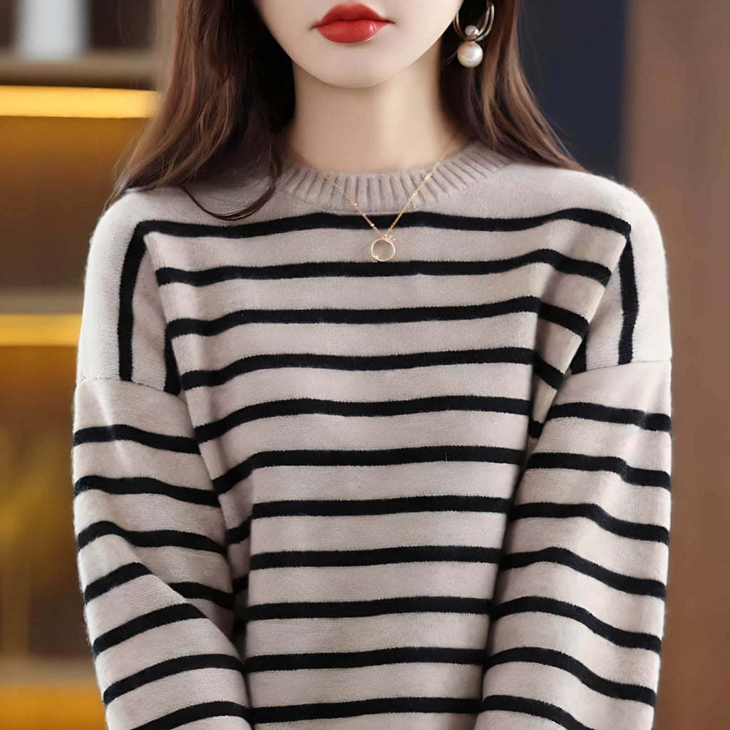 Suéter Feminino Casual Bege 6