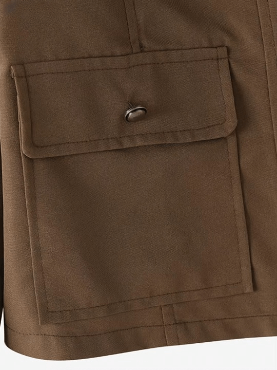 Jaqueta Feminina Casual Marrom 8