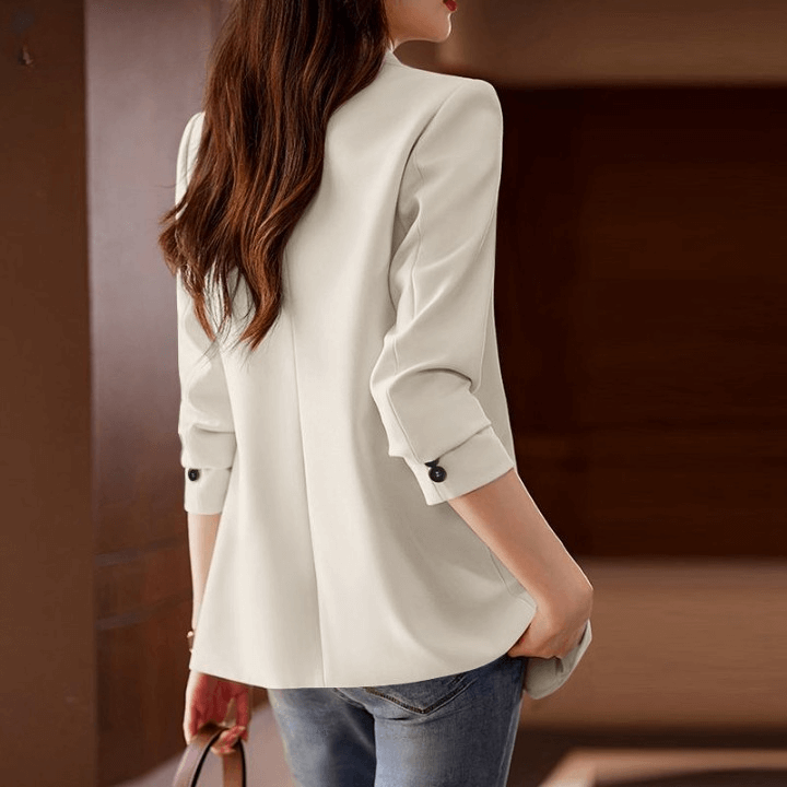 Blazer Feminino Casual Bege 8