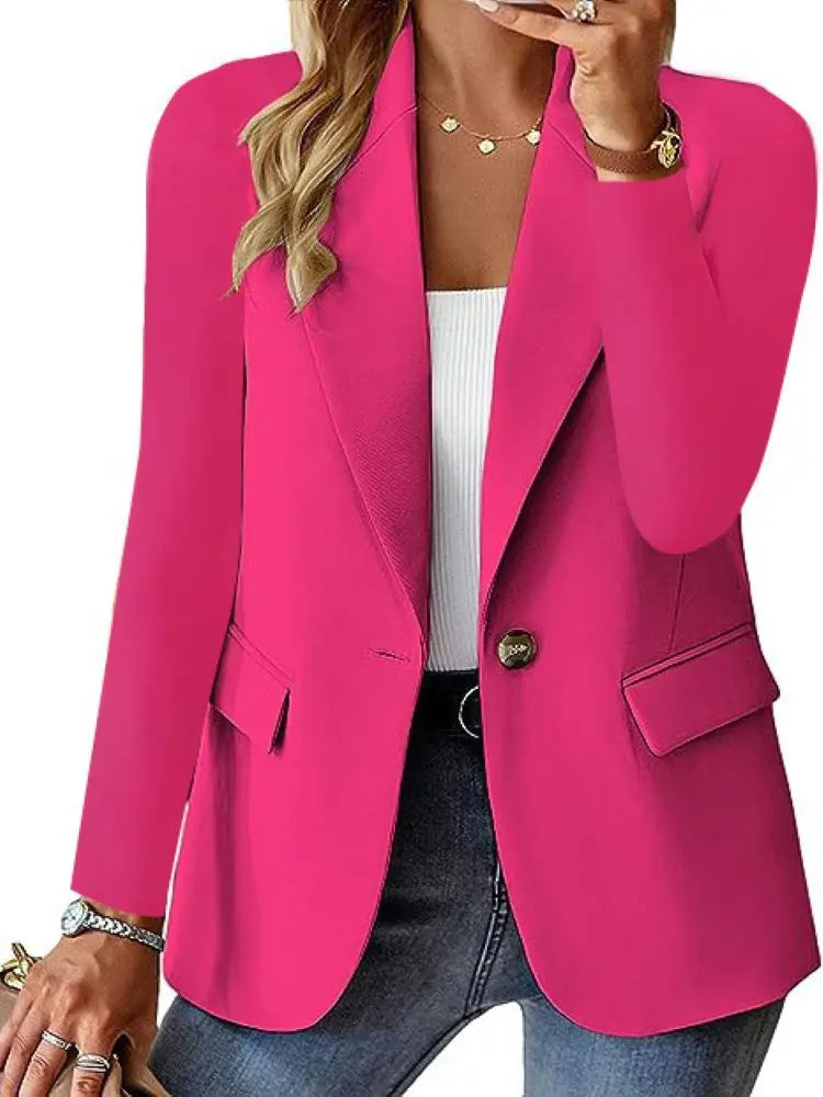 Blazer Alfaiataria Alongado Slim Rosa Pink 09