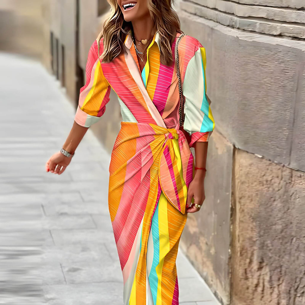 Vestido Mídi Transpassado Rubis