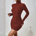 Vestido Curto de Inverno Bordô 6