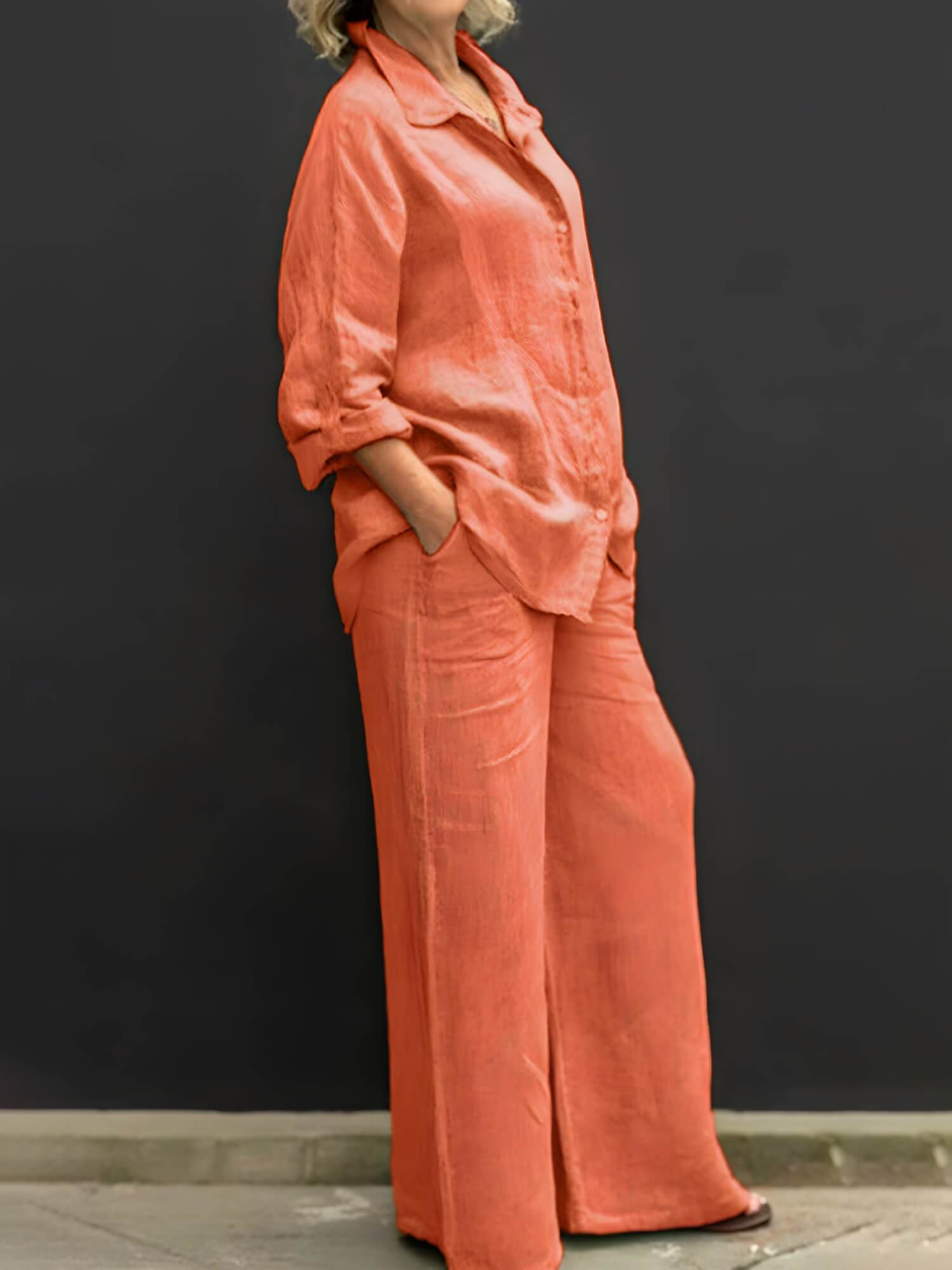 Conjunto Feminino Laranja 8