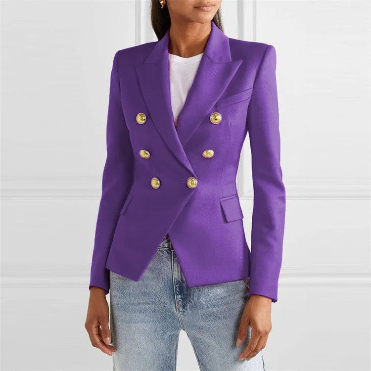 Blazer Feminino Casual Roxo 11