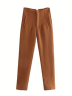 Calça Feminina Elegante Marrom 8